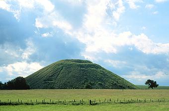 Silbury Hill earth mound, near Avebury, Wiltshire