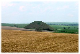 Silbury Hill from West Kennet  Long Barrow